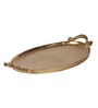 Brass Oval Trey With Designed Handle 14"