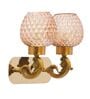 Brass Plantation Dual Light Glass & Metal Wall Light
