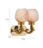 Brass Plantation Dual Light Glass & Metal Wall Light
