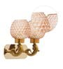 Brass Plantation Dual Light Glass & Metal Wall Light