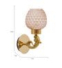 Brass Plantation Single Light Glass & Metal Wall Light