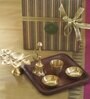 Brass Pooja Essentials Decor Gift (Set Of 6)