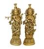 Brass Radha Krishna Statue Pair