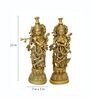 Brass Radha Krishna Statue Pair