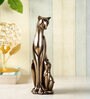 Brass Finish Resin Cat Kitty Figurine