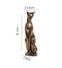 Brass Finish Resin Cat Kitty Figurine
