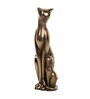 Brass Finish Resin Cat Kitty Figurine