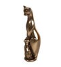 Brass Finish Resin Cat Kitty Figurine