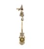 Golden Brass Ritual Spoon with Lord Krishna Idol