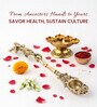 Golden Brass Ritual Spoon with Lord Krishna Idol
