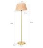 Brass Shade Floor Lamp With Metal Base