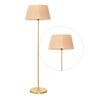 Brass Shade Floor Lamp With Metal Base