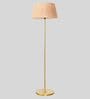 Brass Shade Floor Lamp With Metal Base