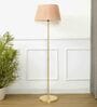Brass Shade Floor Lamp With Metal Base