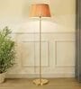 Brass Shade Floor Lamp With Metal Base