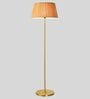 Brass Shade Floor Lamp With Metal Base