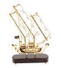 Brass Ship with Wooden Base Show piece