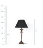 Black Fabric Shade Table Lamp with Transparent Base