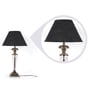 Black Fabric Shade Table Lamp with Transparent Base