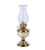 Uniquely Transparent Glass Shade Table Lamp With Brass Base