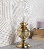 Uniquely Transparent Glass Shade Table Lamp With Brass Base