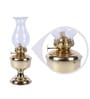 Uniquely Transparent Glass Shade Table Lamp With Brass Base
