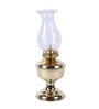 Uniquely Transparent Glass Shade Table Lamp With Brass Base