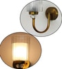 Brass Wall Sconce with Clear Cylindrical Ribbed Glass