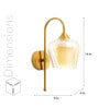 Kilda Brass Metal and Glass Wall Sconces