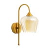 Kilda Brass Metal and Glass Wall Sconces