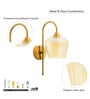 Kilda Brass Metal and Glass Wall Sconces