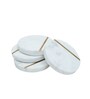 Bright Links White & Gold Marble (Set of 4) Table Coaster