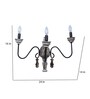Bravia Brown and Black Wood and Iron Wall Light  | E14 holder | without Bulb