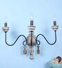Bravia Brown and Black Wood and Iron Wall Light  | E14 holder | without Bulb