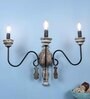 Bravia Brown and Black Wood and Iron Wall Light  | E14 holder | without Bulb