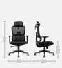 Bravo Breathable Mesh Ergonomic Chair In Black Colour