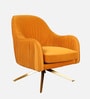 Brawny Luxe  Velvet Lounge Chairs In Yellow Colour