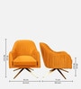 Brawny Luxe  Velvet Lounge Chairs In Yellow Colour
