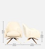 Brawny Luxe Velvet Lounge Chairs In Beige Colour