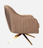 Brawny Luxe Velvet Lounge Chairs In Brown Colour