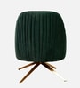 Brawny Luxe Velvet Lounge Chairs In Green Colour