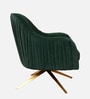 Brawny Luxe Velvet Lounge Chairs In Green Colour