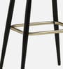 Braxton Leather Bar Stool In Black Colour