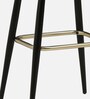 Braxton Leather Bar Stool In Black Colour