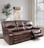 Braxton Leatherette Motorized  3 Seater Recliner In Tan Brown Colour