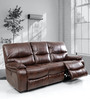 Braxton Leatherette Motorized  3 Seater Recliner In Tan Brown Colour
