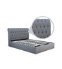 Brayan Upholstered King Size Bed In Light Grey Colour With Hydraulic Storage