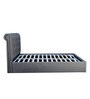 Brayan Upholstered King Size Bed In Light Grey Colour With Hydraulic Storage