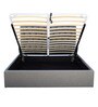 Brayan Upholstered King Size Bed In Light Grey Colour With Hydraulic Storage