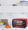 Brayden Krispo 18 Litre Oven Toaster Griller with Evov Bake Technology, Peach Red
